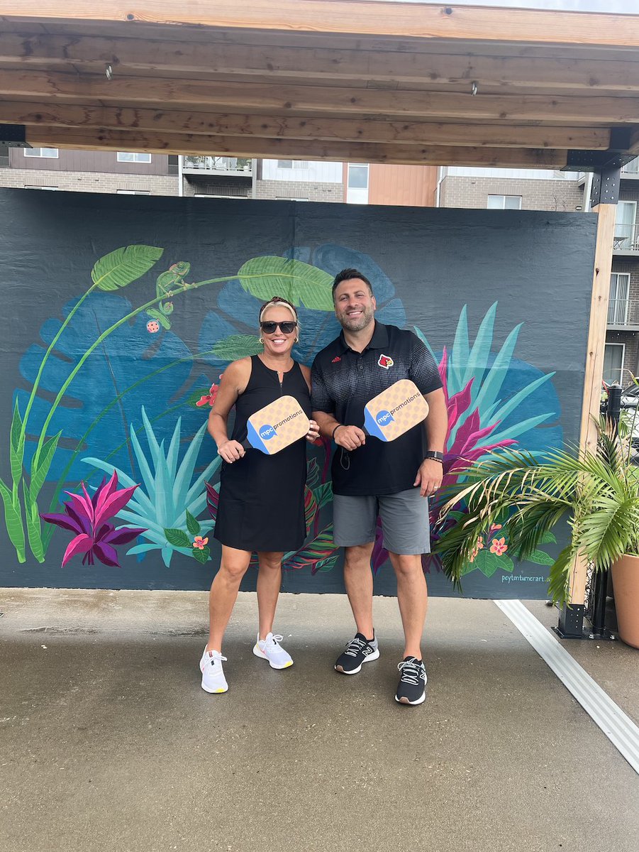 Pickleball is kind of a big dill right now! 🏓 We had a great time at Goodbounce Pickleball Yard testing out our new customized paddles. Looking to get a set for you and your team? Hit us up!