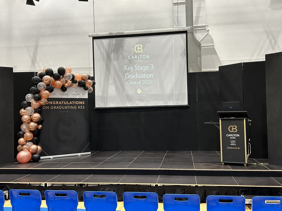 CarltonBolling's tweet photo. The first day of our 3 KS3 Graduations. What an amazing pleasure it is to see so many students graduating and celebrating this special day with family #celebration #ambition #resilience #respect #CarltonEdge💎 https://t.co/8lnmoUiswo