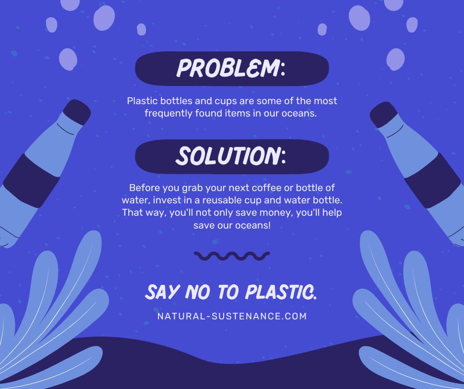 NatSustenance's tweet photo. Plastic pollution in the ocean has devastating implications for the environment. Join us for Plastic Free July and make a big difference! https://t.co/ZVZqhLSPCH

#singleuseplastics #plasticfreejuly #saynotoplastic #plasticorplanet #plasticfree https://t.co/G4Fjn930x8