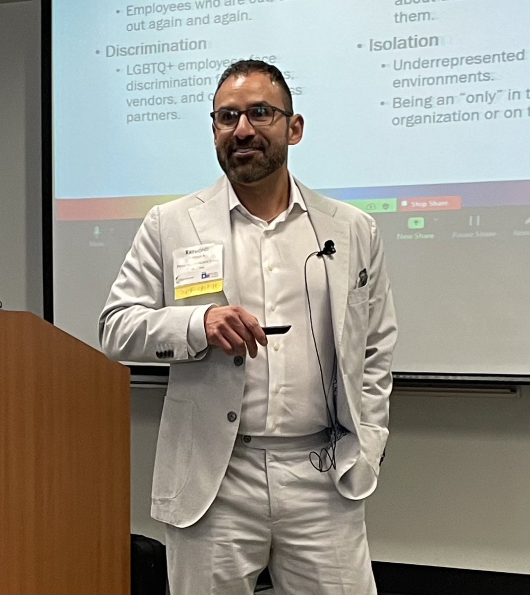 LGBTQ_Chmbr_Fdn's tweet photo. Great presentation by Raymond Castilleja Jr from @PrismHealthNTX LGBTQ+ Mental Health in the Workplace. https://t.co/xuFvwTI1IT