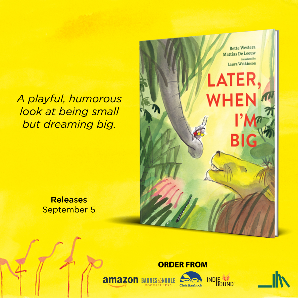 “Deftly captures a child’s sense of wonder at the vastness of the world.”
—Kirkus Reviews (starred review)
🛒 Pre-order your copy loom.ly/VCiWDL0

📕  LATER, WHEN I'M BIG 
Written by Bette Westera
Illustrated by Mattias de Leeuw
Translated by Laura Watkinson

#kidslit