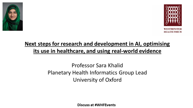 PHI_Oxford's tweet image. Next steps for policy on AI in healthcare: in discussion with @MHRAgovuk, @NICEComms, &amp;amp; NHS colleagues, Prof @Khalid_H_Sara showcased our work on AI for #equitablehealth in UK &amp;amp; abroad, at a cross-party forum supported by both Houses of Parliament. #WHFEvents @CSMOxford @ndorms
