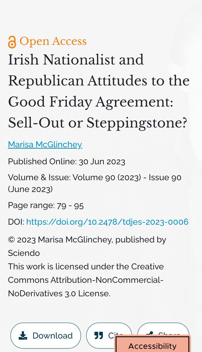 Marisa McGlinchey (@marisamcglinch1) on Twitter photo I was invited to contribute to this special edition in Treatises & Documents on the Good Friday Agreement 25 year on. Edited by Seán Byrne <a href="/umanitoba/">University of Manitoba</a> & <a href="/OMallon/">Brett Mallon</a>. Contributions include <a href="/whitetimothyj1/">Timothy J. White</a> <a href="/duncan_morrow/">Duncan Morrow</a> <a href="/SabinaZorcic/">Sabina Zorcic</a> <a href="/SeanyBeau/">Sean Brennan Ph.D.</a>. Free access-sciendo.com/issue/TDJES/90…. I was invited to contribute to this special edition in Treatises & Documents on the Good Friday Agreement 25 year on. Edited by Seán Byrne <a href="/umanitoba/">University of Manitoba</a> & <a href="/OMallon/">Brett Mallon</a>. Contributions include <a href="/whitetimothyj1/">Timothy J. White</a> <a href="/duncan_morrow/">Duncan Morrow</a> <a href="/SabinaZorcic/">Sabina Zorcic</a> <a href="/SeanyBeau/">Sean Brennan Ph.D.</a>. Free access-sciendo.com/issue/TDJES/90….