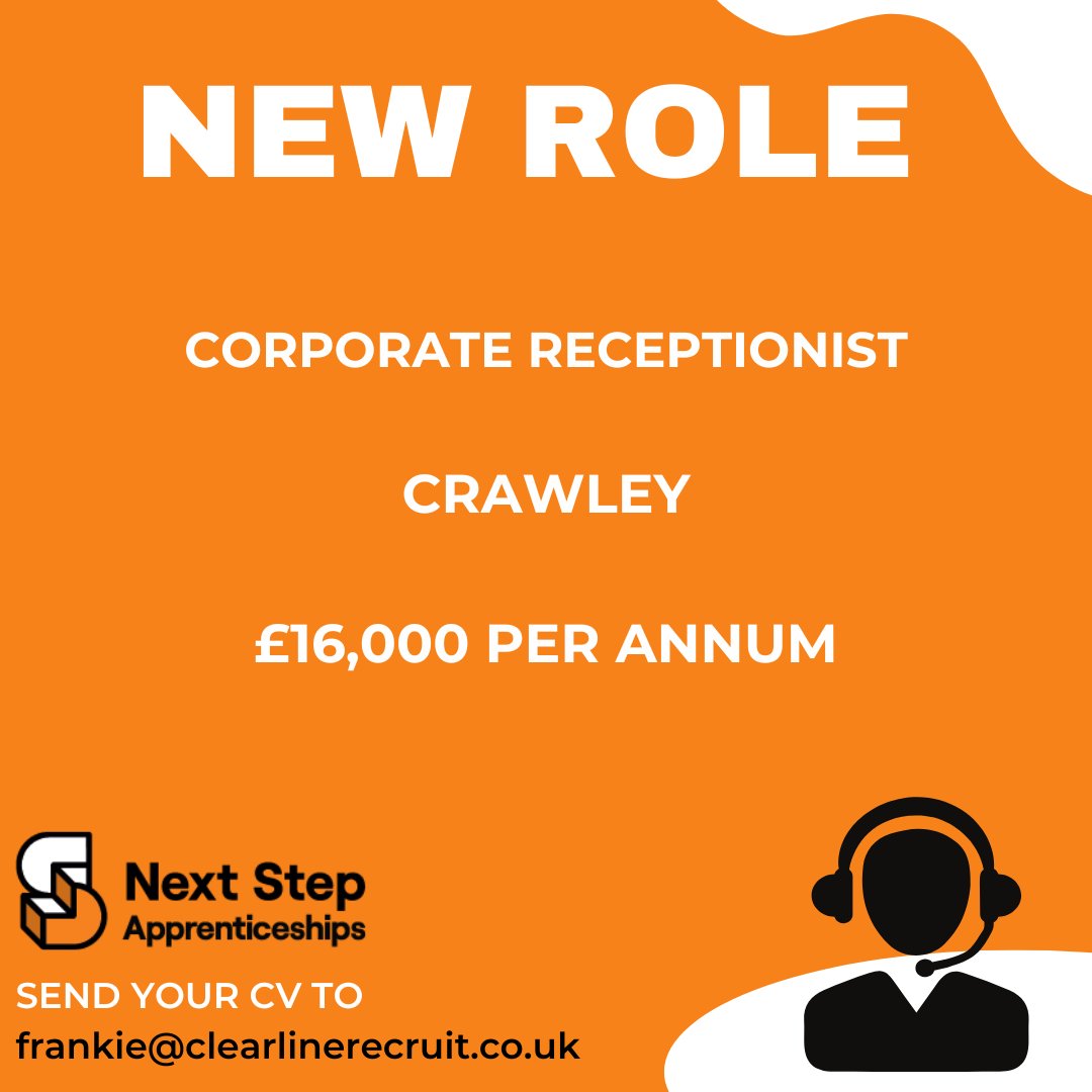 Click the link to apply: nextstepapprenticeships.co.uk/jobs/corporate…

Our client works with various businesses providing flexible and co-working office spaces. 

#Sussexjobs #career #apprenticeship #jobsearch #business #admin
