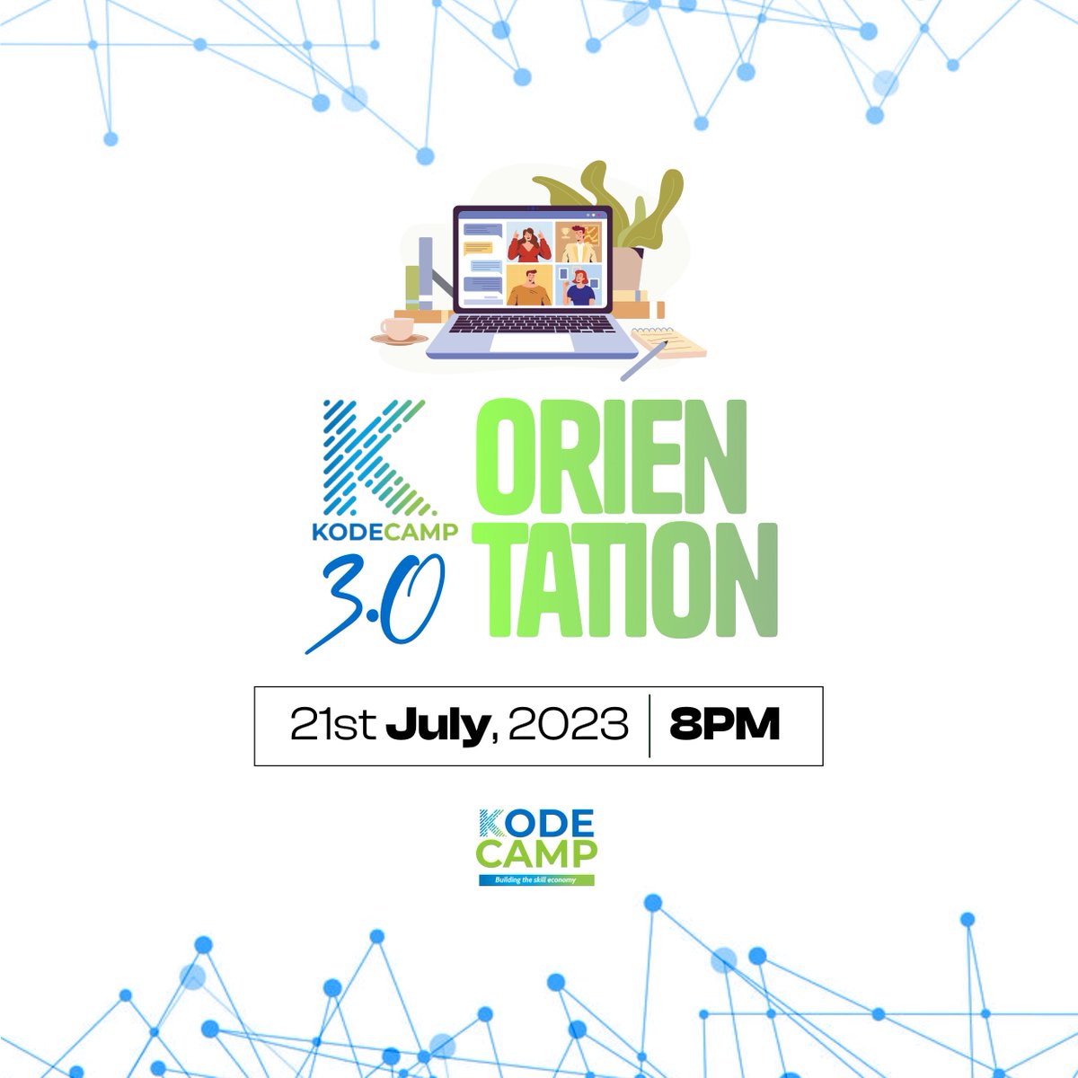 kode_camp's tweet photo. 📢 Join us for KodeCamp 3.0 Orientation! 🚀

📣KodeCamp 3.0 is here, and we're kicking off with an exciting orientation event that you don't want to miss! 🎉
🔗Orientation link will be posted on the Discord workspace. 💻

#KodeCamp3.0 #OrientationEvent #Kodehauz #KodeCamp #tech https://t.co/jnylO8L4D6