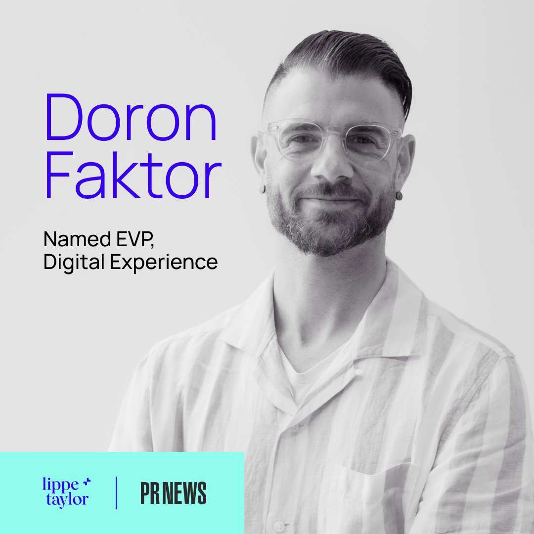New talent alert! We welcomed Doron Faktor to our Lippe Taylor fam earlier this month as EVP, Digital Experience and are thrilled to have him on board. Get familiar with the #digitalexperience rockstar⭐ at the link below:
hubs.ly/Q01Y28Gx0