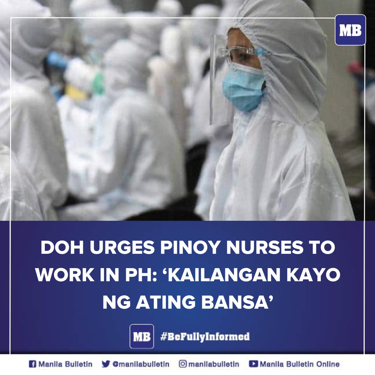 manilabulletin's tweet image. Department of Health (DOH) Undersecretary Eric Tayag urged Filipino licensed nurses to work in the country to fill the nurse shortage in public and private hospitals. | #ManilaBulletin

READ: mb.com.ph/2023/7/18/kail…