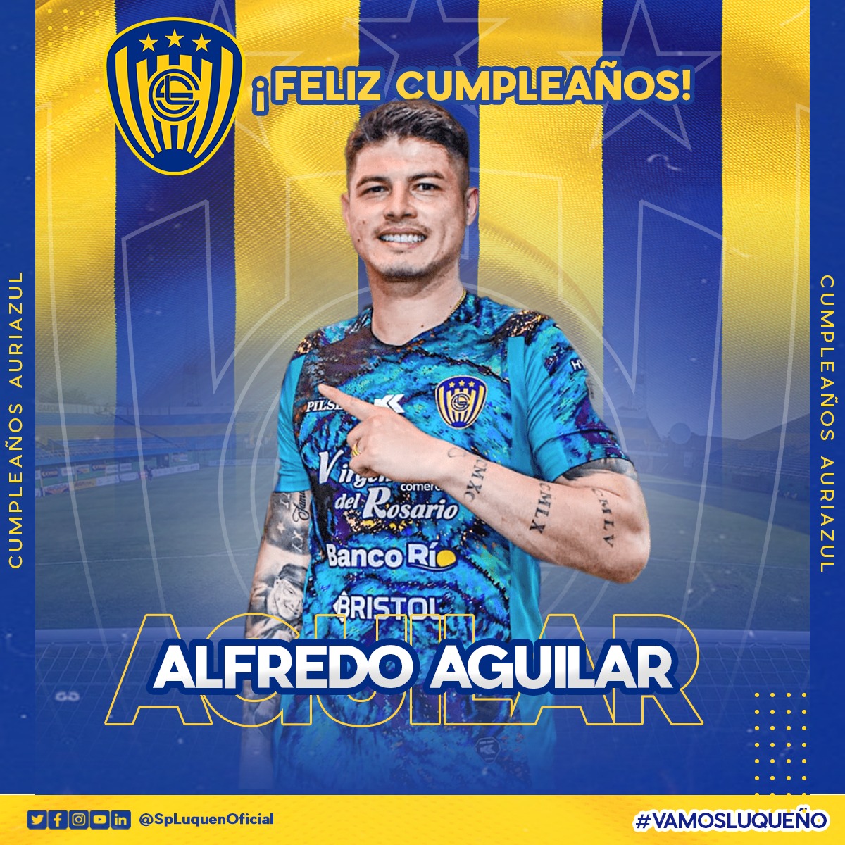 ¡Hoy está de cumpleaños nuestro arquero Alfredo Aguilar! 🥳🥳

¡Felicidades <a href="/santaalfre/">Alfredo Aguilar</a>! 🎂🇺🇦