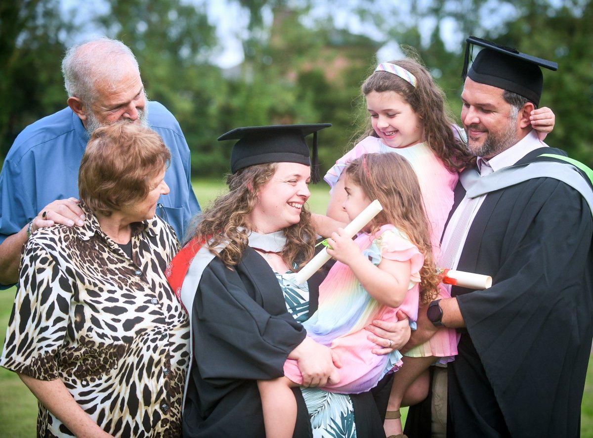 A couple who both graduated from Furness College on the same day were joined by family who flew more than 8,000 miles to celebrate their achievements. Andries Venter and his wife Lyndsay graduated this month. Read the full story: furness.ac.uk/graduating-cou…