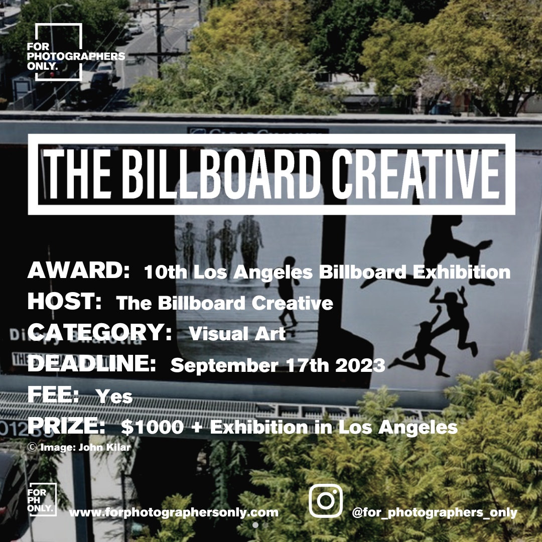 For_Photo_Only's tweet image. 10th Los Angeles Billboard Exhibition

For more Info/Apply,
⁠Visit: bit.ly/44w96K3
.
.
.
#opencall #callforart #contemporaryart #submit