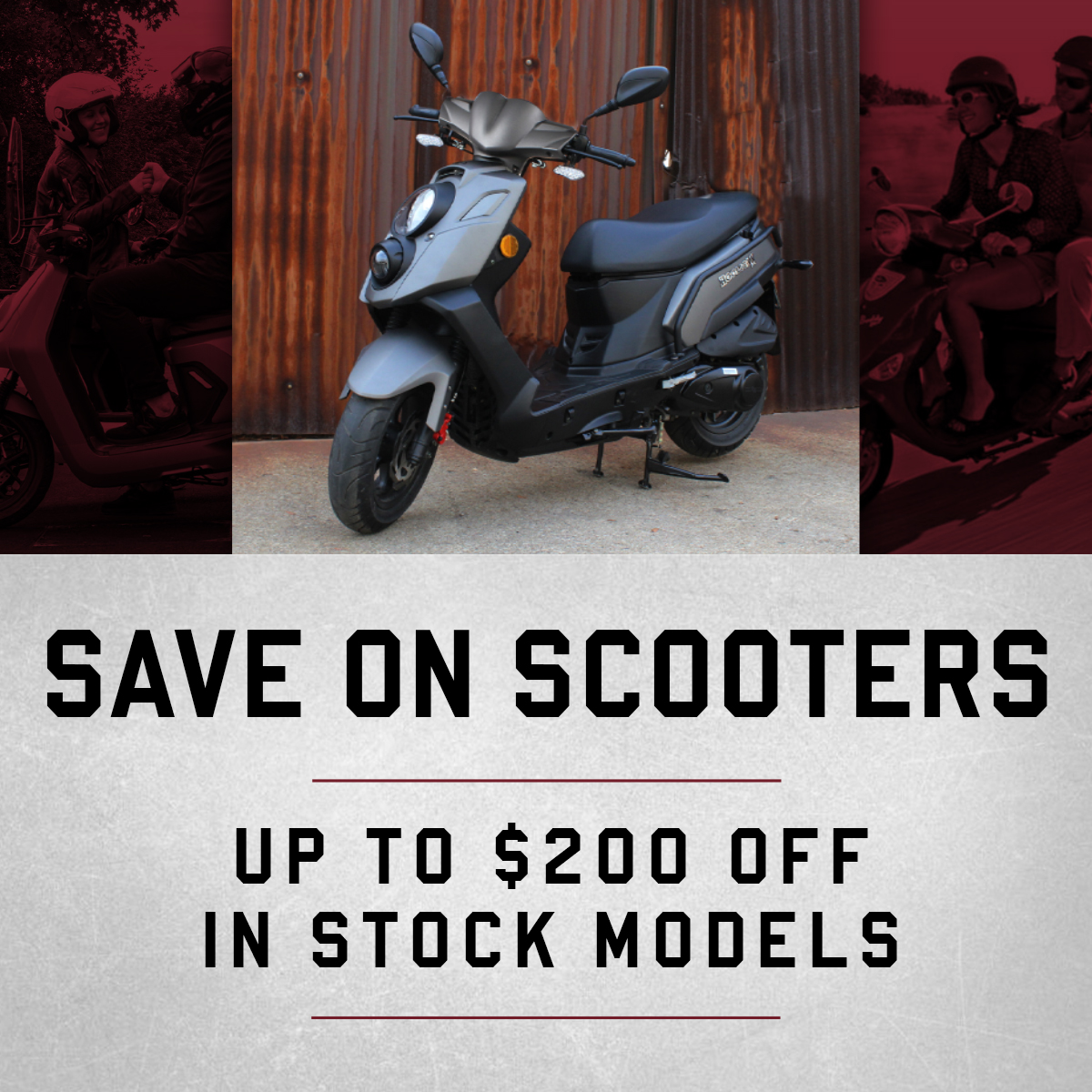 IndianDSM's tweet photo. Did someone say scooter sale?! Take an extra $200 off your new two-wheeled trailblazer this month, only at Indian Motorcycle DSM! With great fuel efficiency &amp; super fun colors, we guarantee we've got something in stock that's perfect for you (and your wallet). https://t.co/BQAUNfyy8N