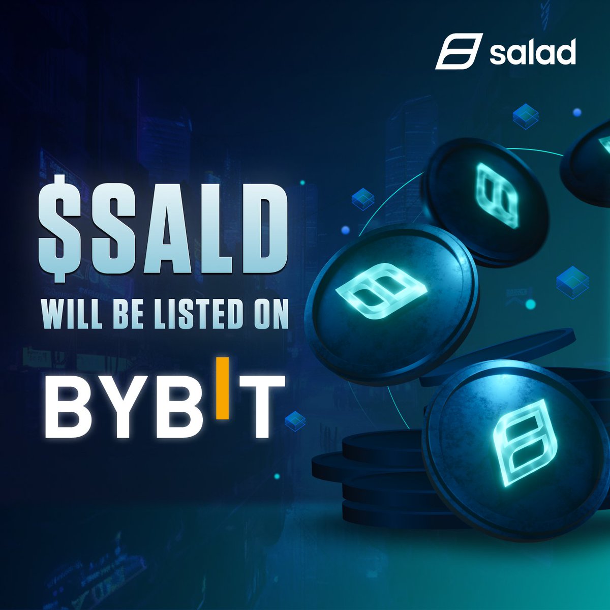 Güçlü bir advisor ekibi ve iyi yatırımcıları bulunan Singapur merkezli Salad Venture tokeni $SALD yarın <a href="/Bybit_Official/">Bybit</a>  de listeleniyor.

Detaylar 👇