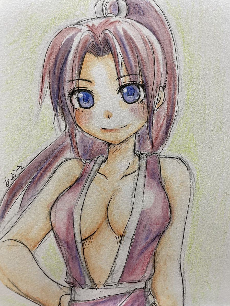 AkazaDraw's tweet photo. 古の画材が使えなくなってた…ショック
#KOF #不知火舞 https://t.co/rbQkbhaHLg