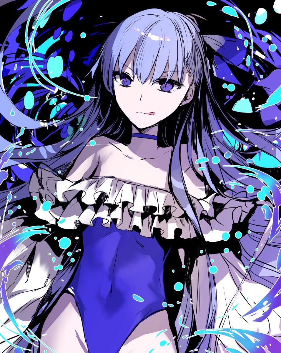 メルトリリス(Fate) ,謎のアルターエゴ・Λ ,meltryllis_(swimsuit_lancer)_(second_ascension)_(fate) 「暑いのでメルトリリス水着! 」|rioka⭐️5月コミティアとコミ1のイラスト