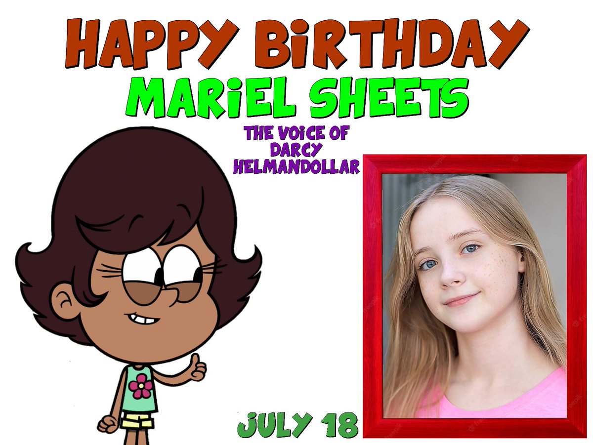 Today is July 18, Mariel Sheets Birthday Happy Birthday! @MarielSheets #MarielSheets #Sally #DarcyHelmandollar #ThePeanutsMovie #TheLoudHouse #BlueSkyStudios #FOX #Nickelodeon