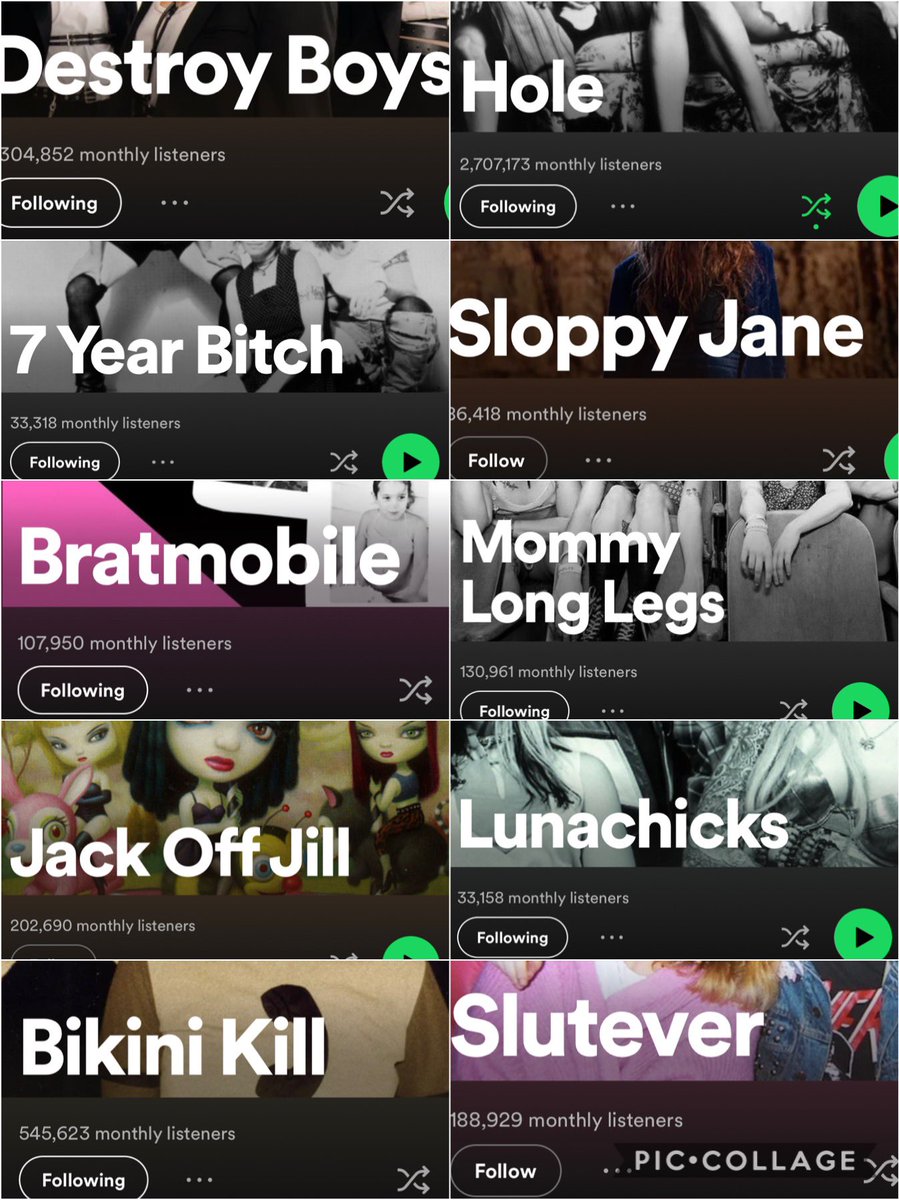 crypt1dbitch's tweet photo. i love riot grrrl band names so much 💀 tag urself I’m bratmobile https://t.co/pUE4Xywy8L