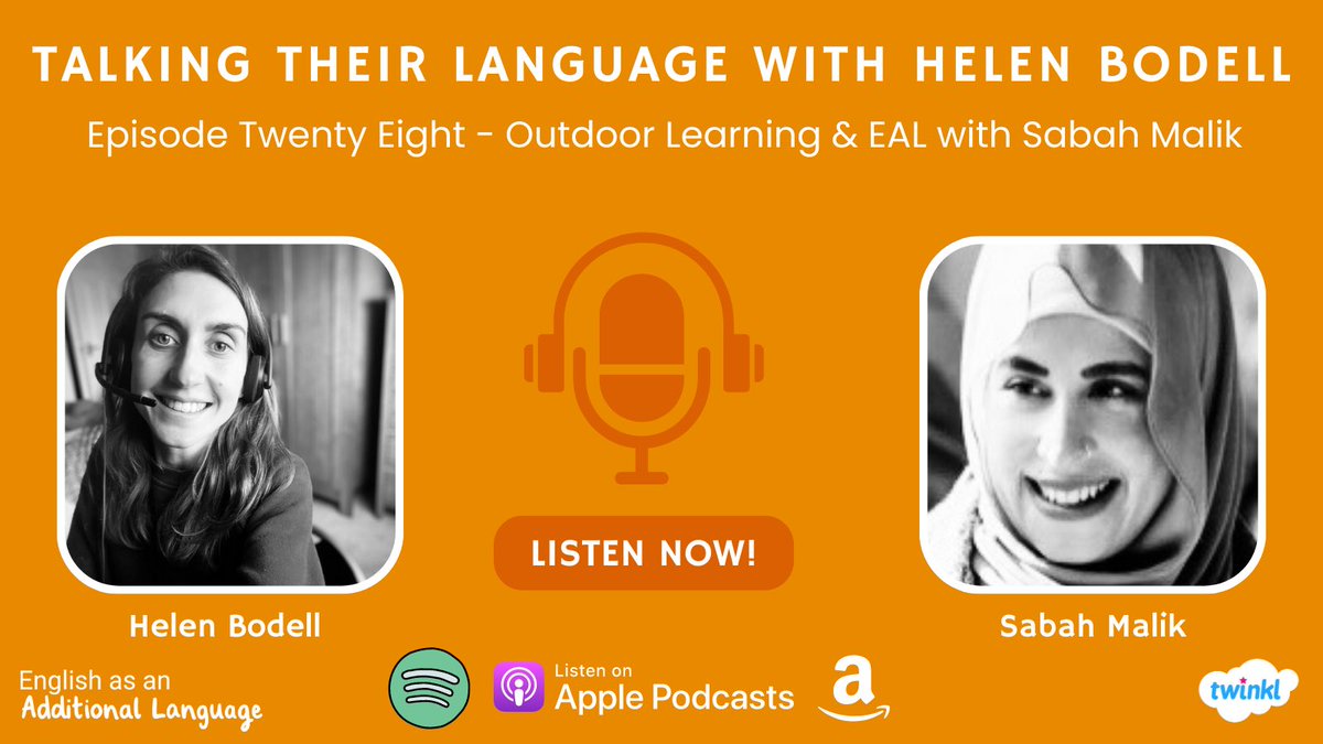 twinkl_eal's tweet image. It’s #TalkingtheirlanguageTuesday and we’ve got a new episode up on site with Sabah Malik🎙🧡

Free to listen on site ➡️ twinkl.co.uk/resource/talki…

Available on all streaming platforms ➡️ redcircle.com/shows/3da1ea61…

#EYFS #Outdoorlearning #EAL #Podcasts #teachers #edutwitter #CPD
