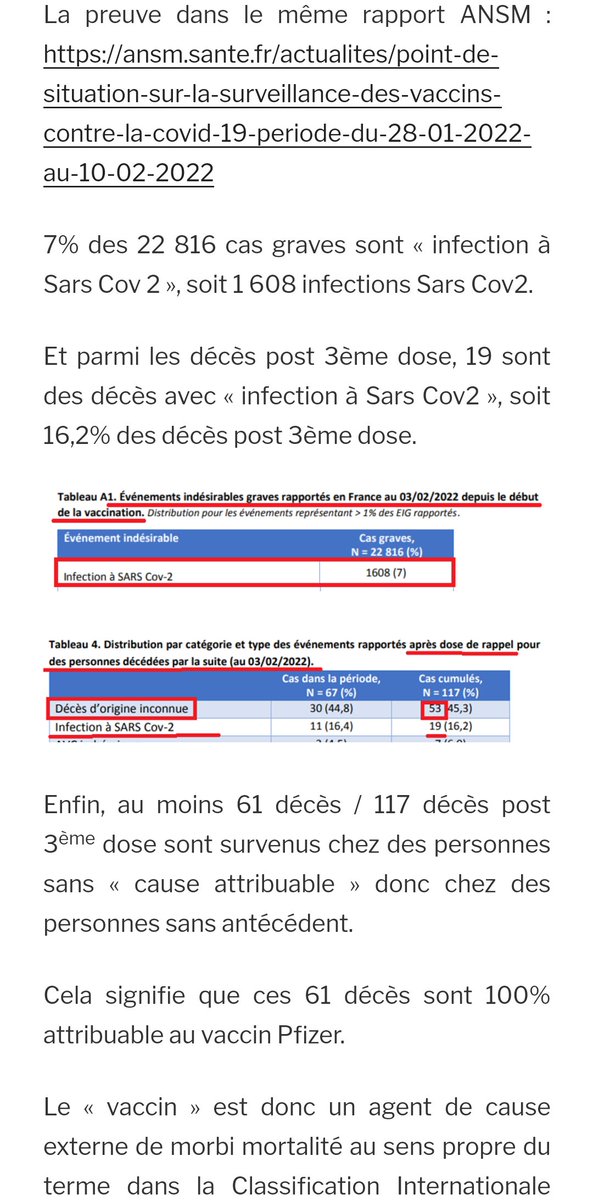 AgretDenis's tweet photo. Avec #3doses 50% des décès sont des personnes sans antécédent, en bonne santé alors vous imaginez ce qui ont des maladies anciennes, en cours ou 4 doses ou plus...
https://t.co/a3iTDuJ47D
Ces données datent de 02/2022... Impossible de réactualiser car @ansm ne le fait plus... https://t.co/fPrZNZGghl