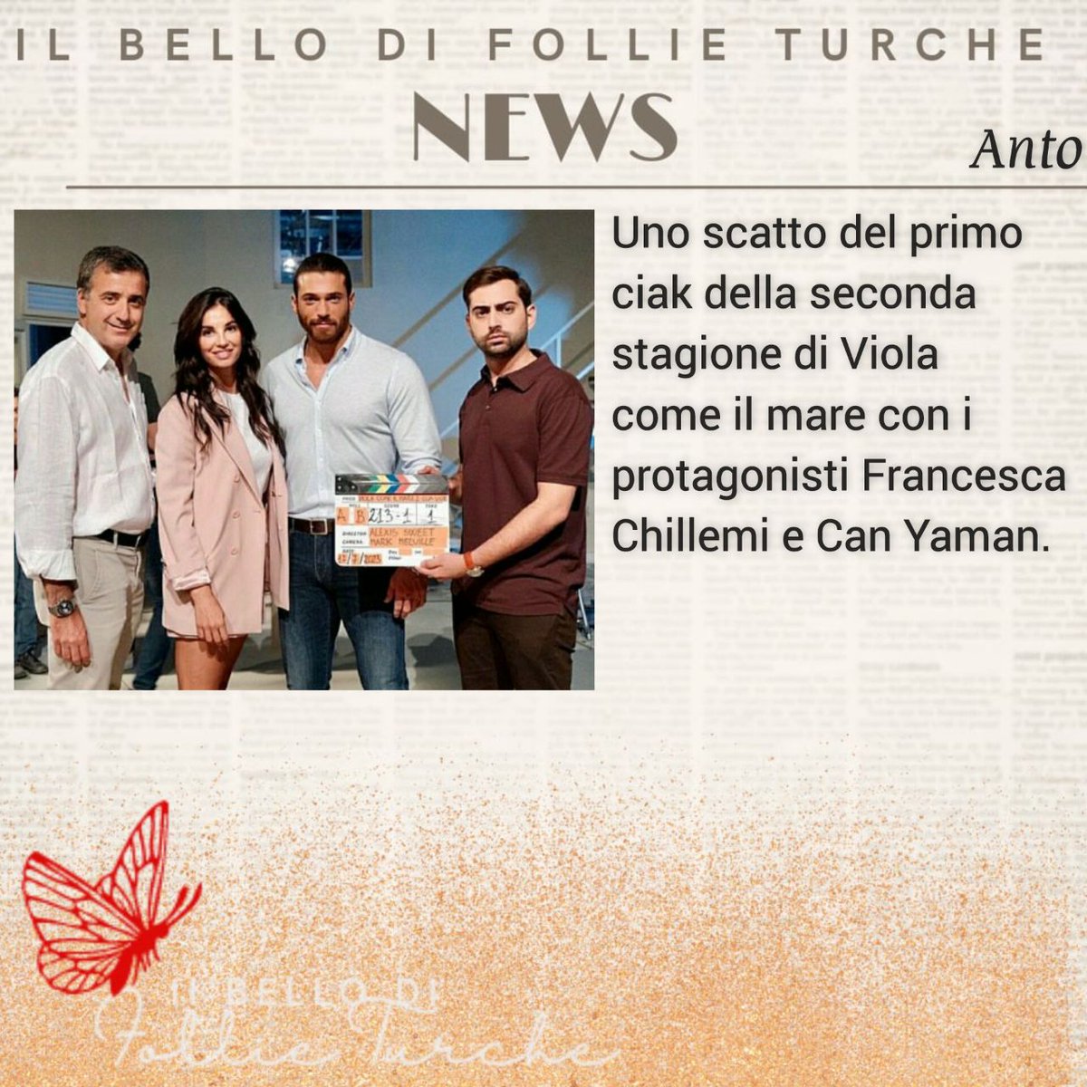IlBFollieTurche's tweet photo. Il primo ciak di Viola come il mare 2.
@IlBFollieTurche
#follieturche #serieturchesubita #ilbellodifollieturche #serieturche 
 #violacomeilmare #canyaman #francescachillemi #chediociaiuti  #nataledachef #braccialettirossi #simonacavallari @frachillemi___ https://t.co/o7h99MscMA