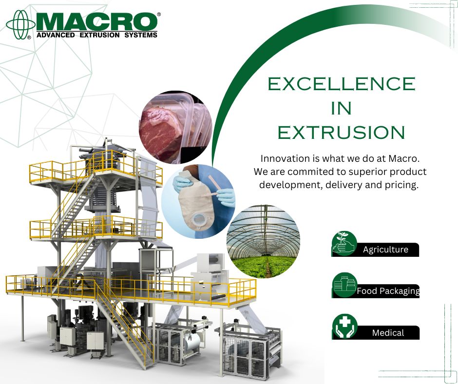 MacroEng's tweet photo. Macro is your single stop for all your needs. Our extrusion lines provide successful output in various industrial applications. 🏁         #macroengineering #innovation https://t.co/rpOsH1WyXe