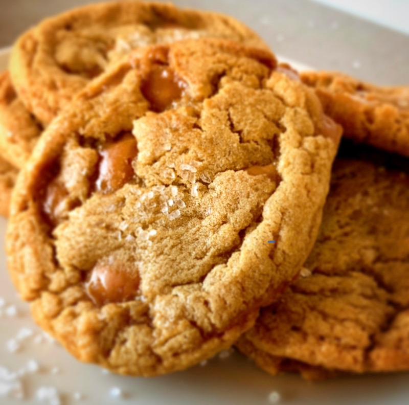 Who's ready for Salted Caramel Cookies?!
Chewy &amp; sweet with just the right amount of salt! A slightly crisp edge, make these the perfect delight for any caramel lover! 

Try some today!!