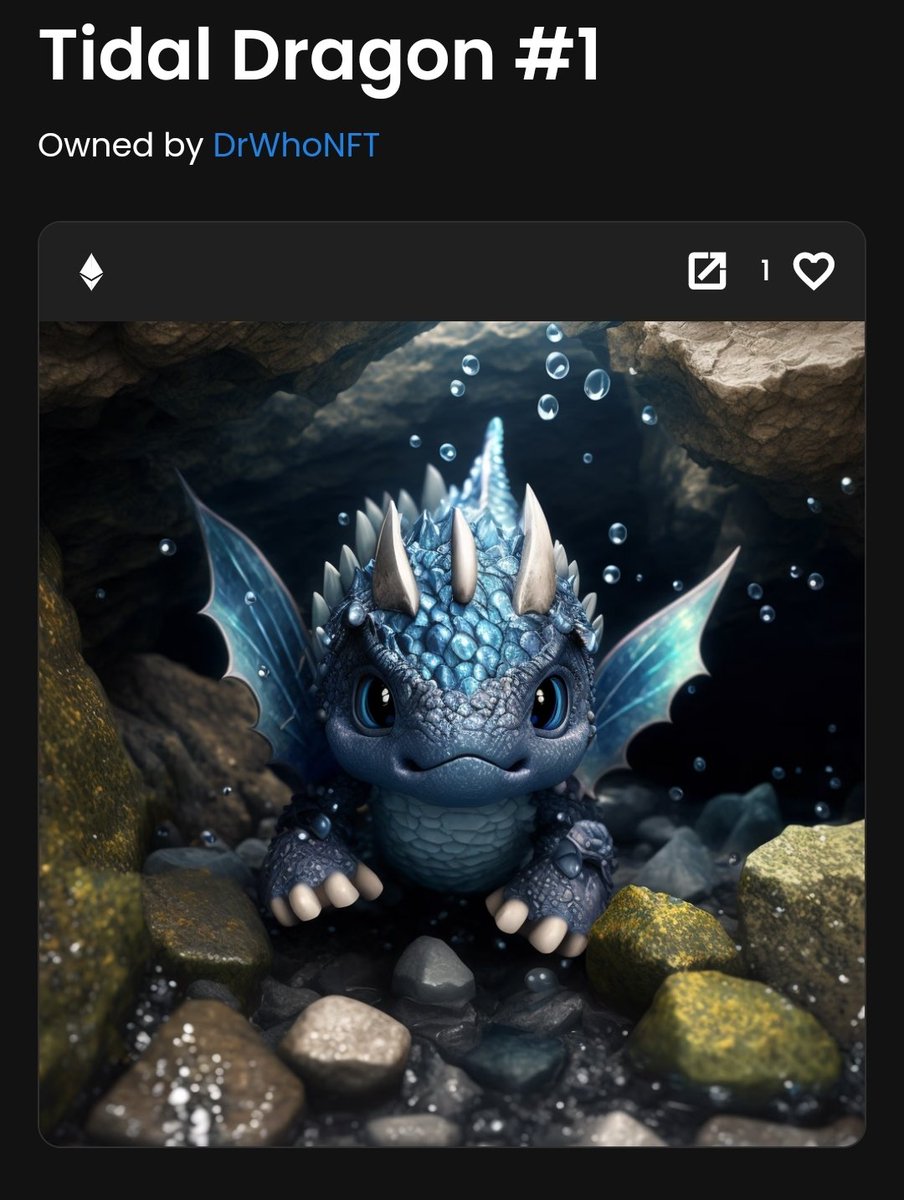 Just minted my Mythic Dragon #13 by <a href="/NEOZEN_NFT/">NEOZEN (ネオゼン)</a> for holding onto Myth Of Dragon NFT (Tidal Dragon #1) gifted to me by <a href="/shibselect/">WetNWildWarden 🎧🏴‍☠️❤️</a>. 
If you held a myth of dragon, go claim your Mythic Dragon (link in the neozen discord)