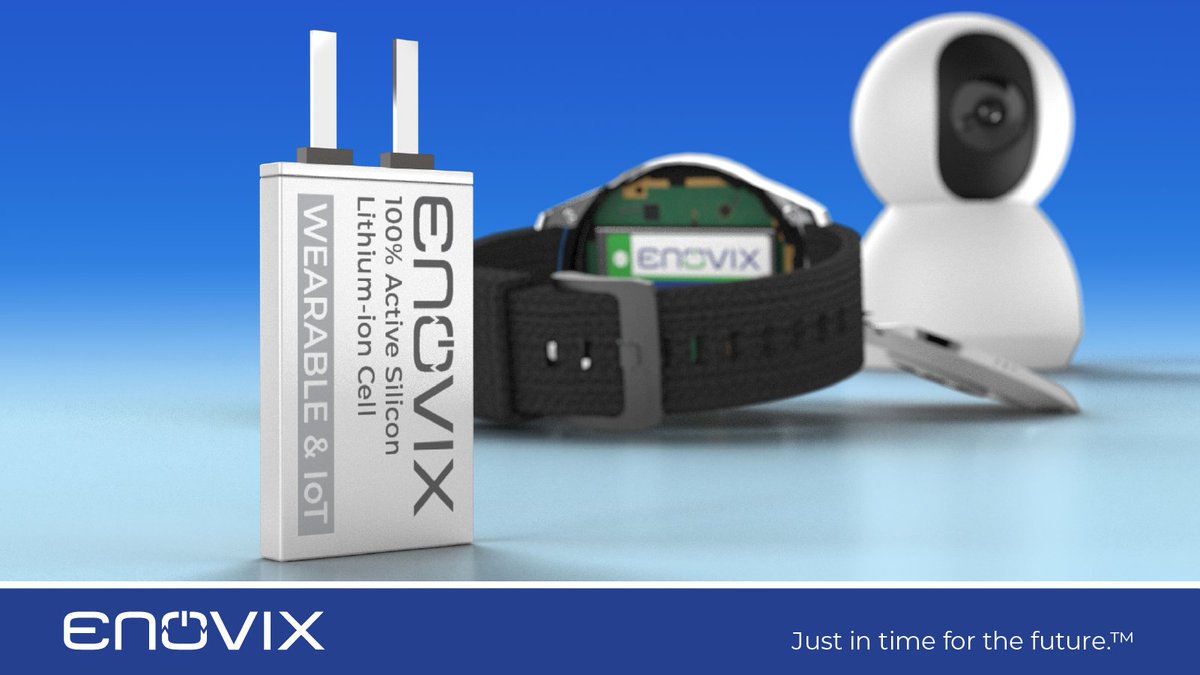 EnovixBatteries's tweet image. Today we announced the general availability of our standard-sized IoT and Wearable cell, meeting a market need to serve the myriad of applications in the IoT space, which is at the heart of digital transformation. Learn more 👉 ow.ly/QtEX50Pf6N4