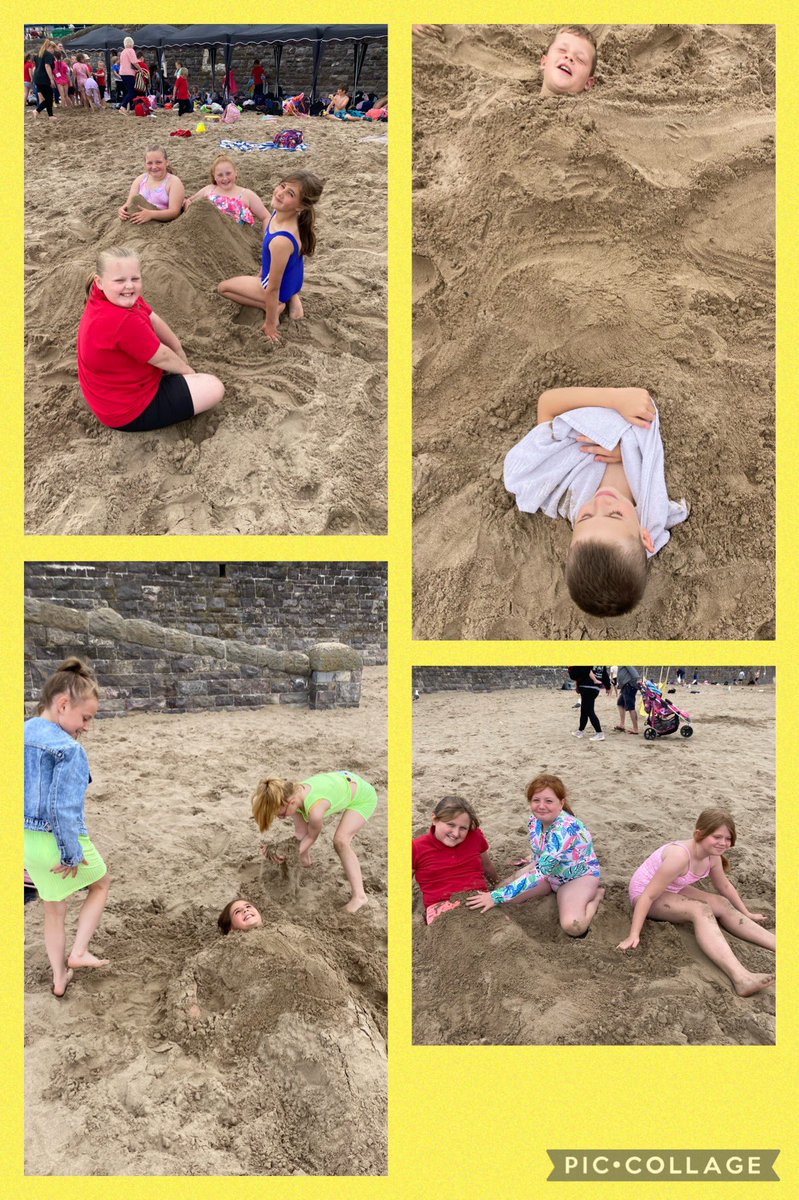 Fun on the sand and in the sea 🌊 <a href="/UpperRhymneyPS/">Upper Rhymney</a>