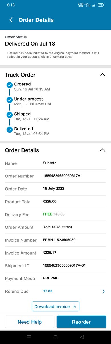 I didn't receive my @JioMart  order but it's showing delivered, it's a glitch or something else? @JioMart_Support #jiomartfraud