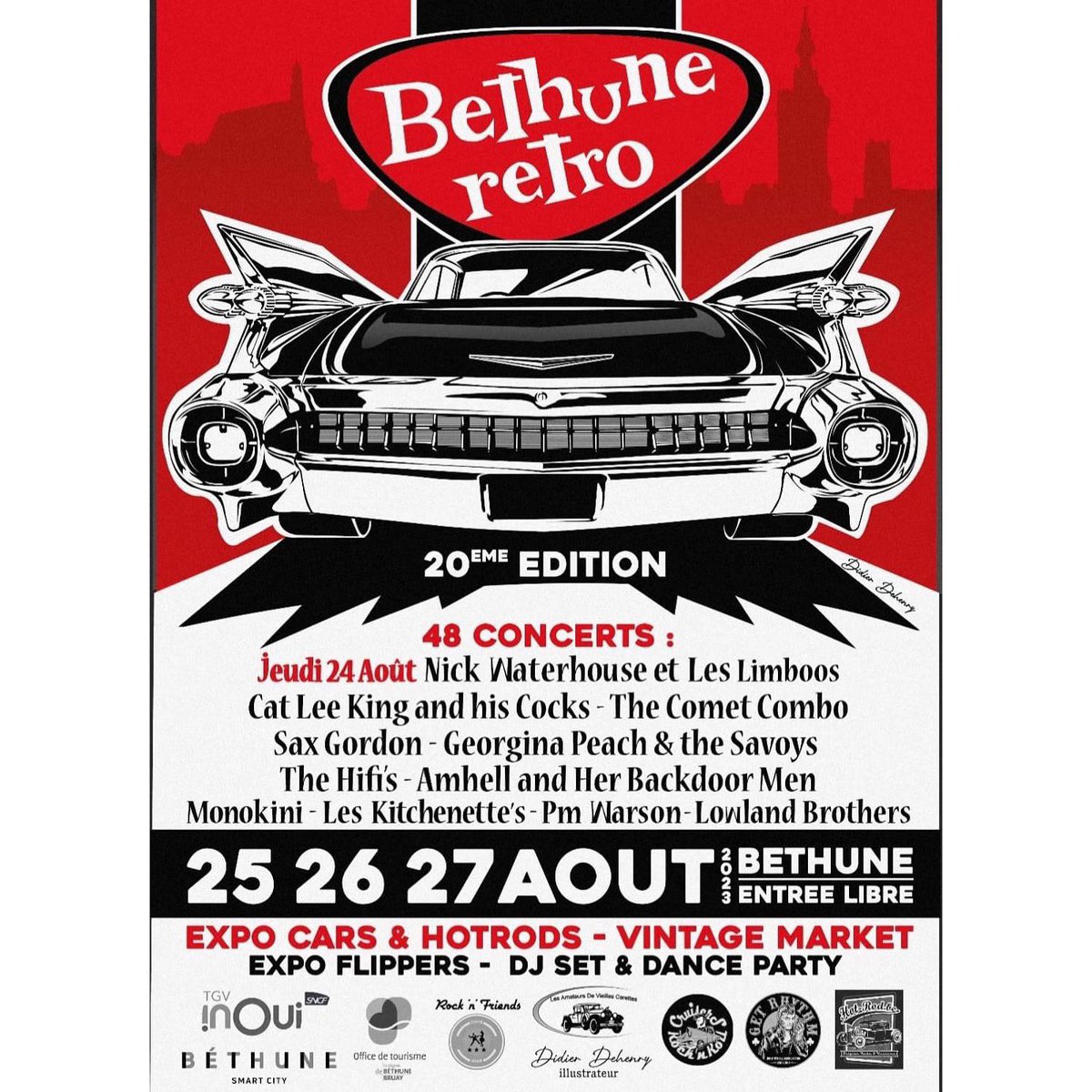 LeMoustachu_FR's tweet photo. On August 25, 26 and 27, 2023, hang your mustaches and curl your sideburns 😂
@LeMoustachu_FR will be present for the Béthune Retro, Place Saint Vaast 🤗
@bethuneretro @villebethune 

Opening from 2 p.m. on Friday August 25, free entry
See you soon ! ☀️ https://t.co/Rpv4IMrvHh