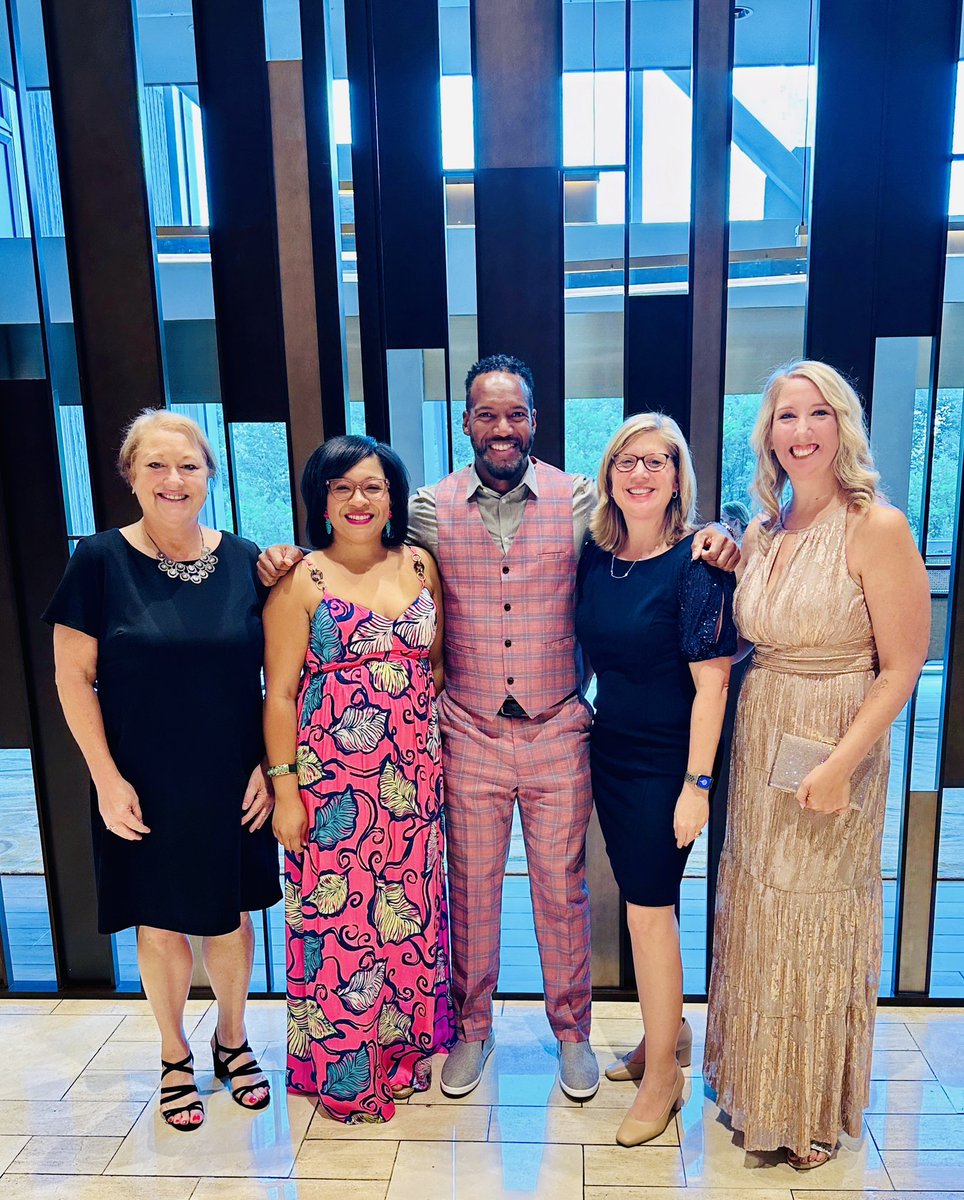 VSCA's tweet photo. VSCA Board Members (Paige- Assistant Chair, Jentae- Chair, Quesuan, Amy and Sarah) were proud to celebrate all the accomplishments of schools nationwide receiving their RAMP Awards last night at #asca23 #vaisforschoolcounselors #vscainaction https://t.co/Clh6ZDUWRh