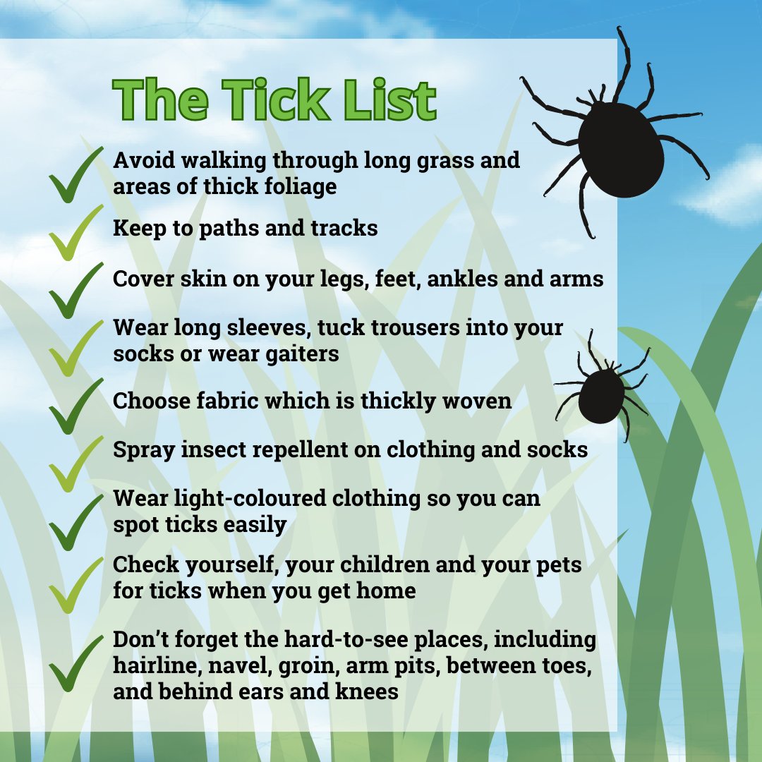 How many do you tick off The Tick list when out enjoying Scotland's hills & mountains in the summer?! ✅🕷️To protect yourself, your family & pets, follow this handy tick list and visit: mountaineering.scot/safety-and-ski… 

#SummerOutdoors
#WeAreMountaineeringScotland
#WalkClimbSki