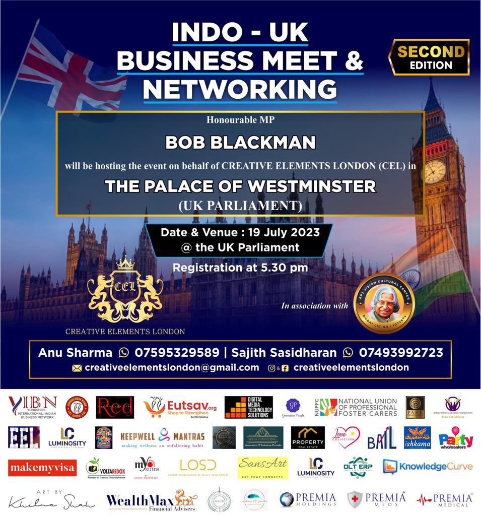 🇮🇳🇬🇧 Join us tomorrow at Westminster Parliament for an extraordinary networking event, fostering cultural diplomacy and collaboration between India and the UK! 
#mfcdevent #networkeventuk