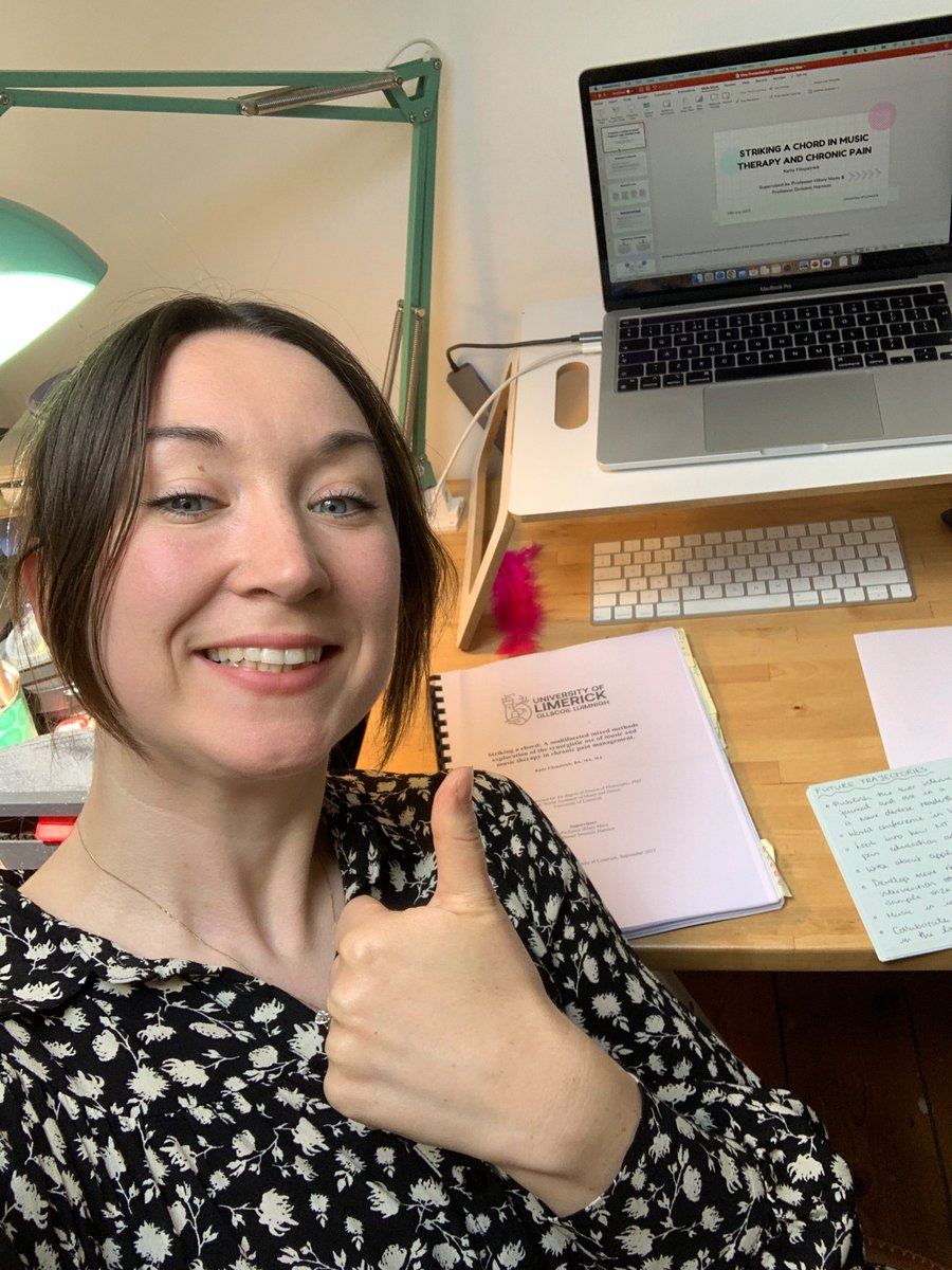 KatieFitz24's tweet photo. I successfully defended my PhD today from the little office in which much of the work (clinical and research) was done. An enjoyable conversation with great ideas from my examiners and support from the chair and my supervisors. Excited to keep researching MT! #phdvoice #PhDone https://t.co/OieXTvMLnX