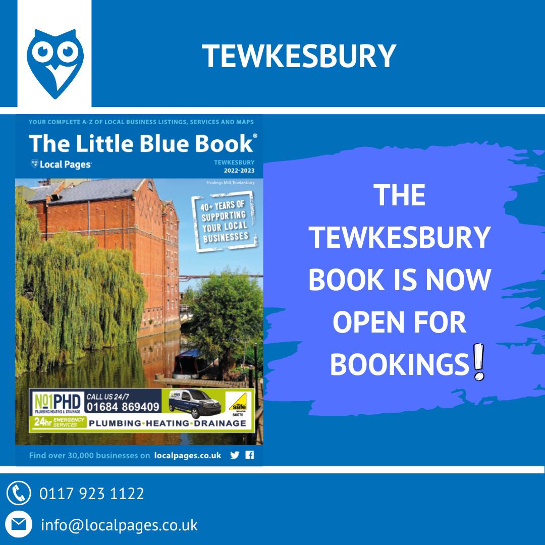 Local Pages (@tweetlocalpages) on Twitter photo The Tewkesbury Local Pages book is now open for bookings!
For more information, look to our website: localpages.co.uk
Why not give us a call today: 0117 923 1122
Alternatively, you can email us: info@localpages.co.uk
#localpages #bookopening #tewkesbury #littleblue The Tewkesbury Local Pages book is now open for bookings!
For more information, look to our website: localpages.co.uk
Why not give us a call today: 0117 923 1122
Alternatively, you can email us: info@localpages.co.uk
#localpages #bookopening #tewkesbury #littleblue