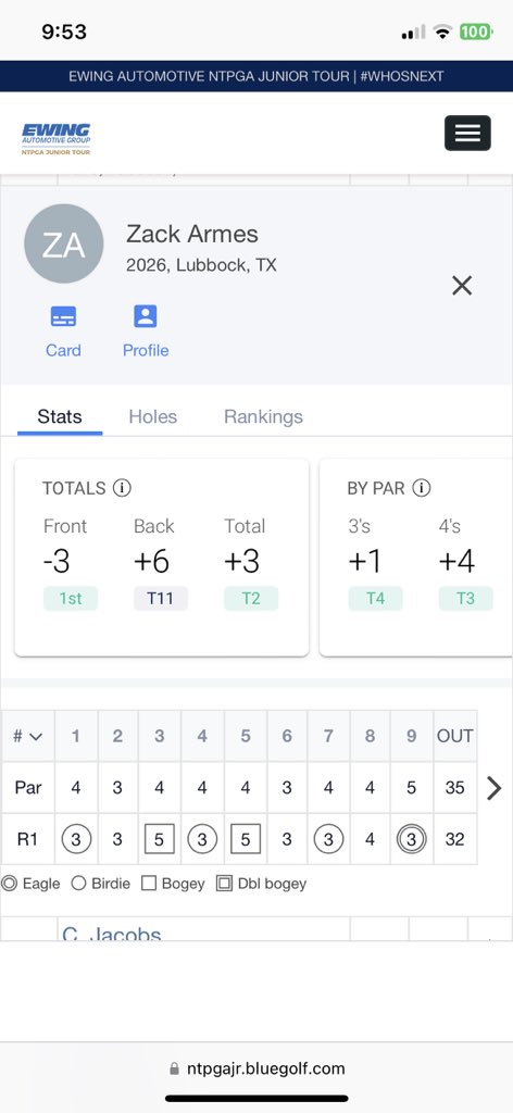 ArmesZack08's tweet photo. Amarillo CC golf tournament ended T2 https://t.co/m84LLbD87t