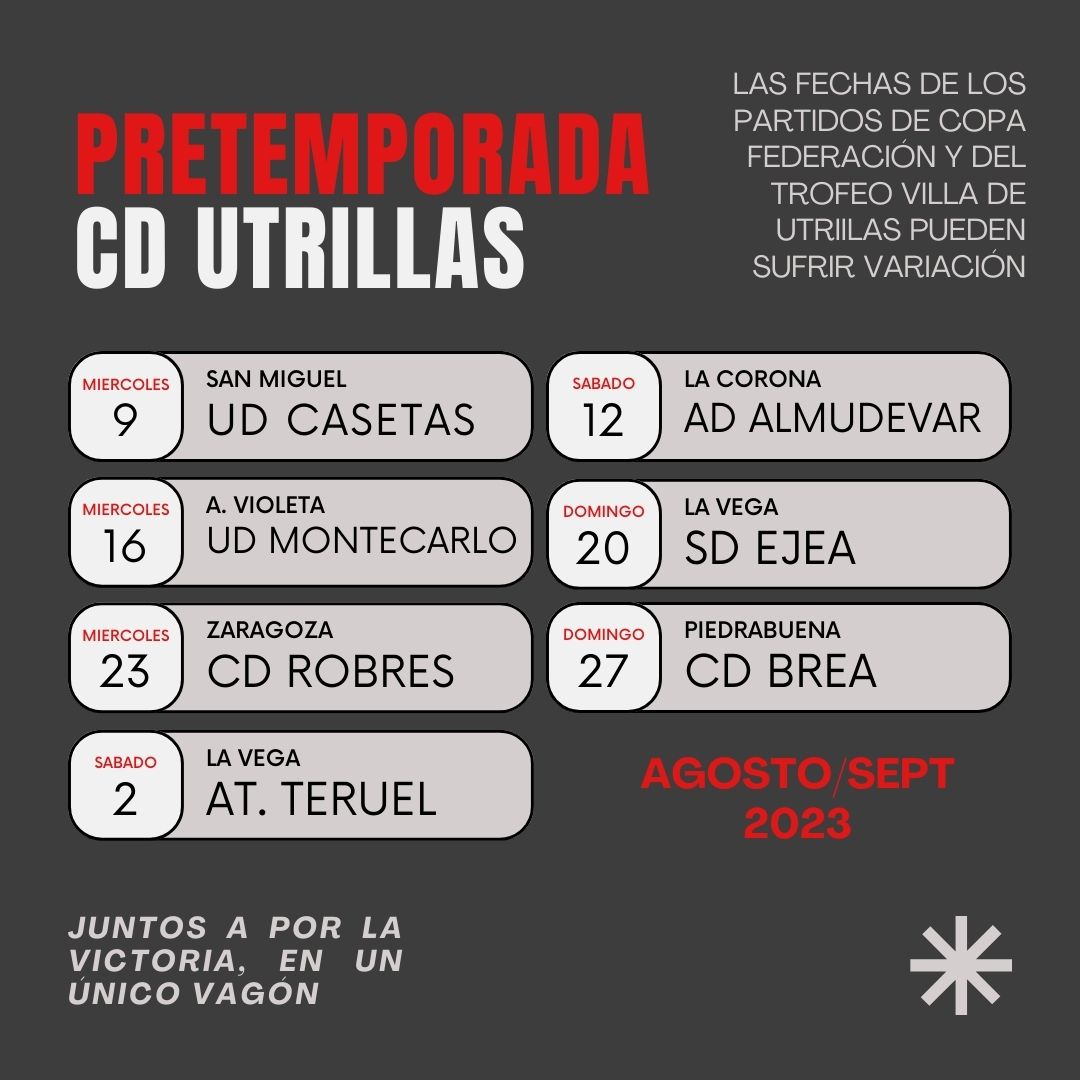 cdutrillas1958's tweet photo. PRETEMPORADA @cdutrillas1958 2023/24

#VamosUtrillas #TerceraRFEF https://t.co/UB2AjmmJ2B