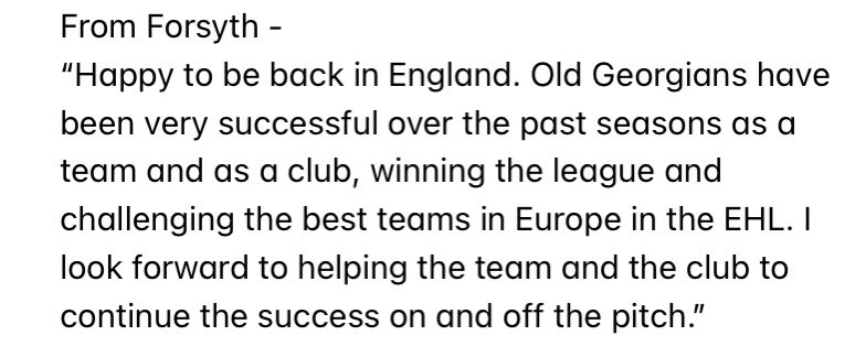 A big OGs welcome to <a href="/7Forsyth/">Alan Forsyth</a> who will be joining our Men's 1s in the 2023/24 premier league this season.

A Scotland Senior Mens Team player, Returning from the Dutch Hoofdklasse and prolific goalscorer, we cannot wait to see him on pitch this year.

#fieldhockey #oghc