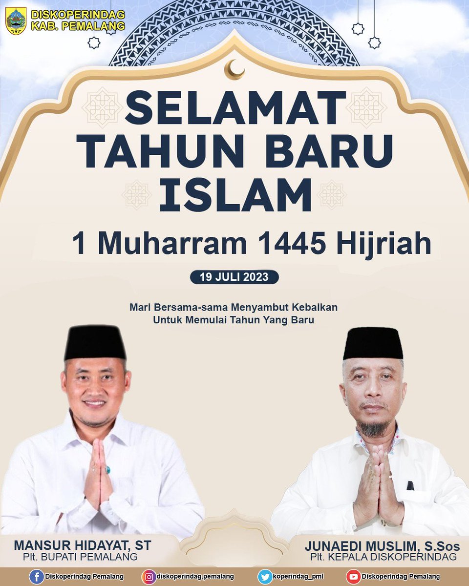 Mari Bersama-sama Menyambut Kebaikan Untuk Memulai Tahun Yang Baru.

Selamat Tahun Baru Islam 🥳
1 Muharram 1445 Hijriah

#tahunbaruislam 
#1suro 
#pemalangikhlas