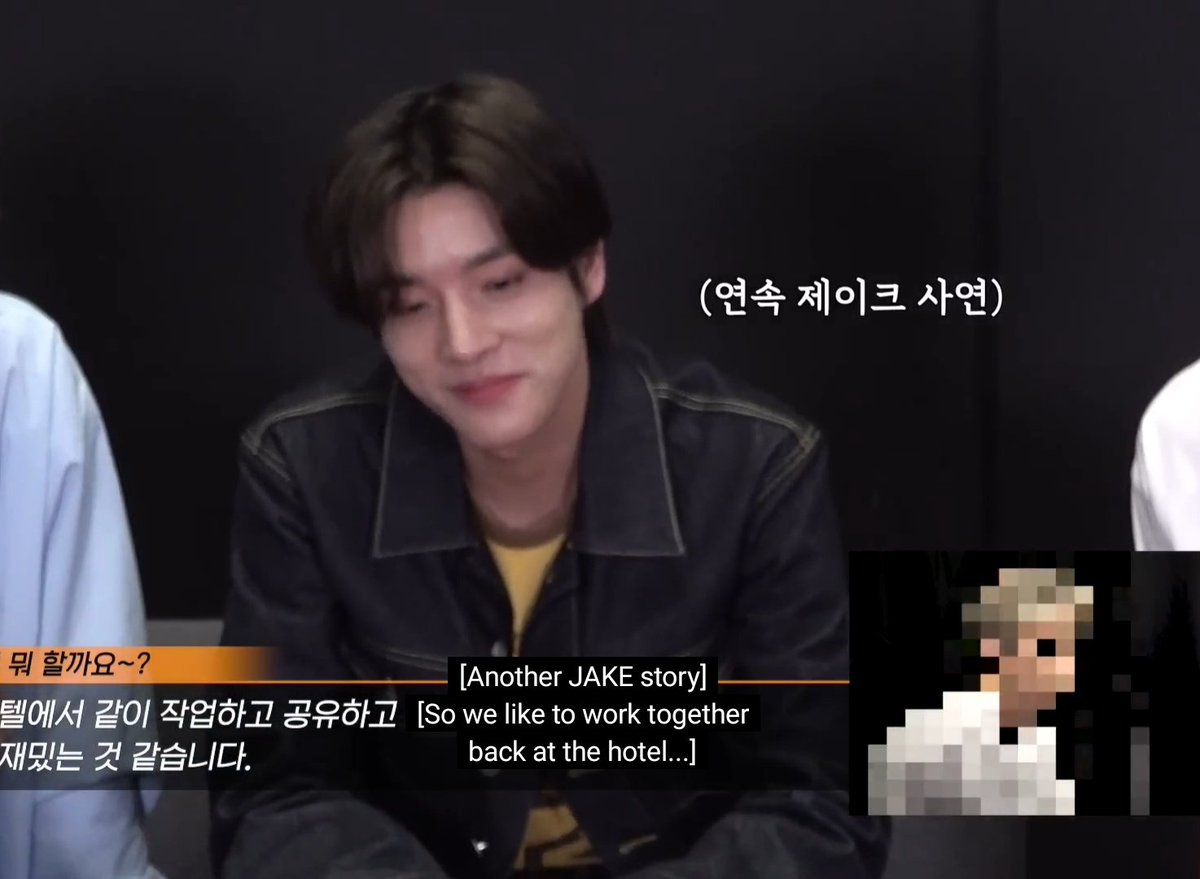 cherieyunie's tweet photo. heeseung making sure everyone knows that him and jake create beats together in their hotel room https://t.co/0LikZE6i6C