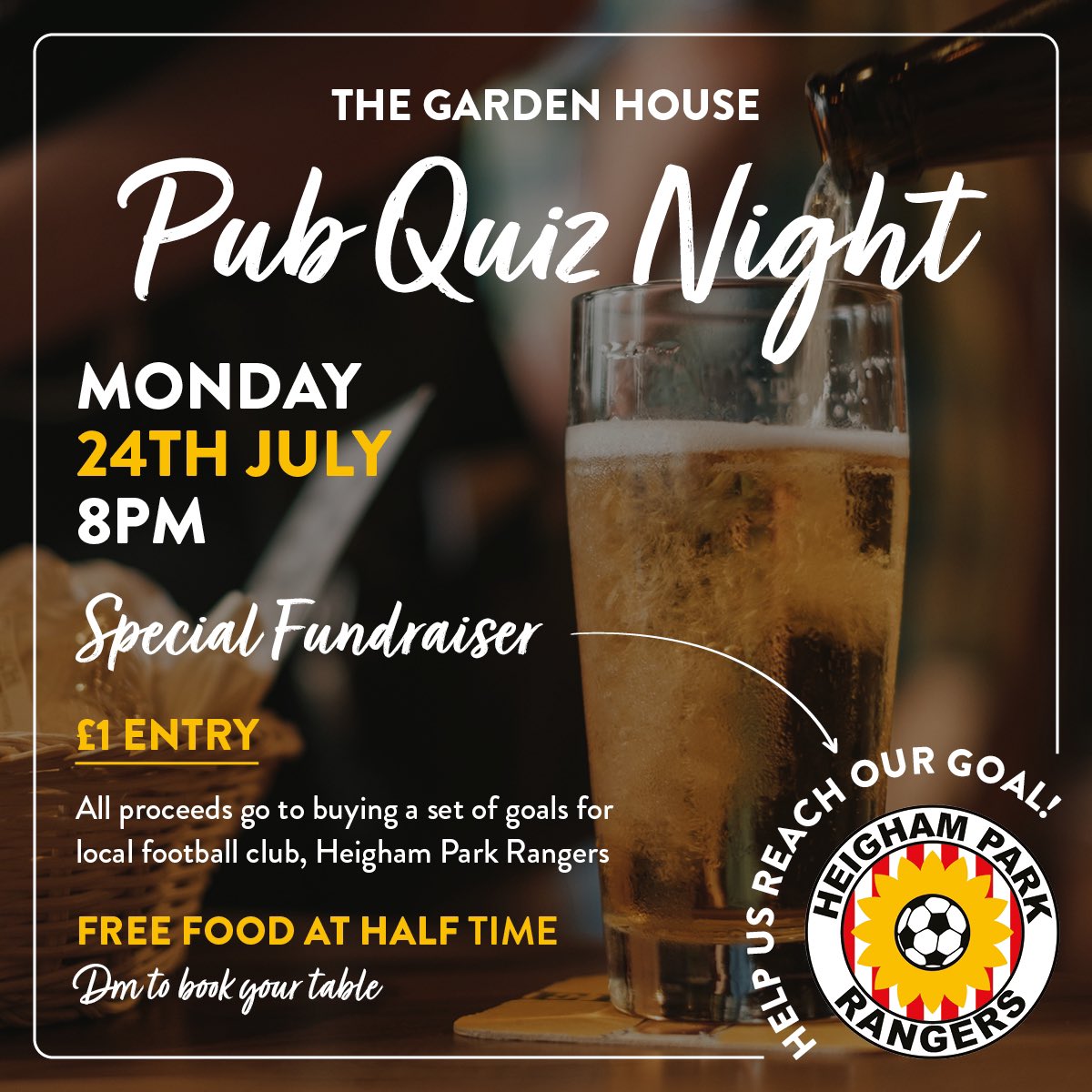 <a href="/TheGardenHouse5/">The Garden House</a> are very kindly supporting Heigham Park Rangers U11’s in their quest to buy a new set of goals. Please come along to the event on 24/07 for a fantastic evening of quizzing!
<a href="/HPR_Wolves/">HPR_Wolves</a> 
<a href="/hprangers1/">Heigham Park Rangers</a>