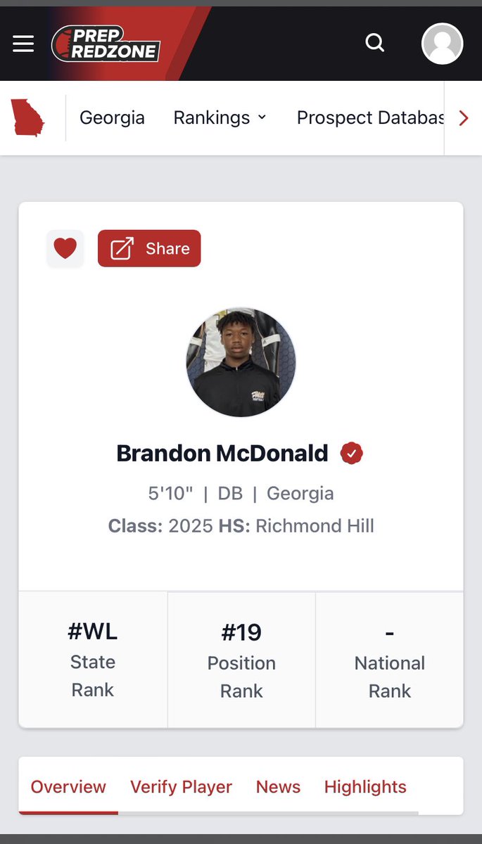 Top 160 players ranked in GA. #19 DB. I’m coming! #BTH #RHHS 

prepredzone.com/georgia/rankin… 

<a href="/MattLeZotte/">Matt LeZotte</a> <a href="/CoachOliver21/">Collin Oliver</a> <a href="/PrepRedzoneGA/">Prep Redzone Georgia</a> <a href="/TonyLeZotte/">Tony LeZotte</a> <a href="/BHoward_11/">Brandon Howard</a> <a href="/CJacksonPRZ/">Connor Jackson</a> <a href="/RecruitGeorgia/">Recruit Georgia</a>