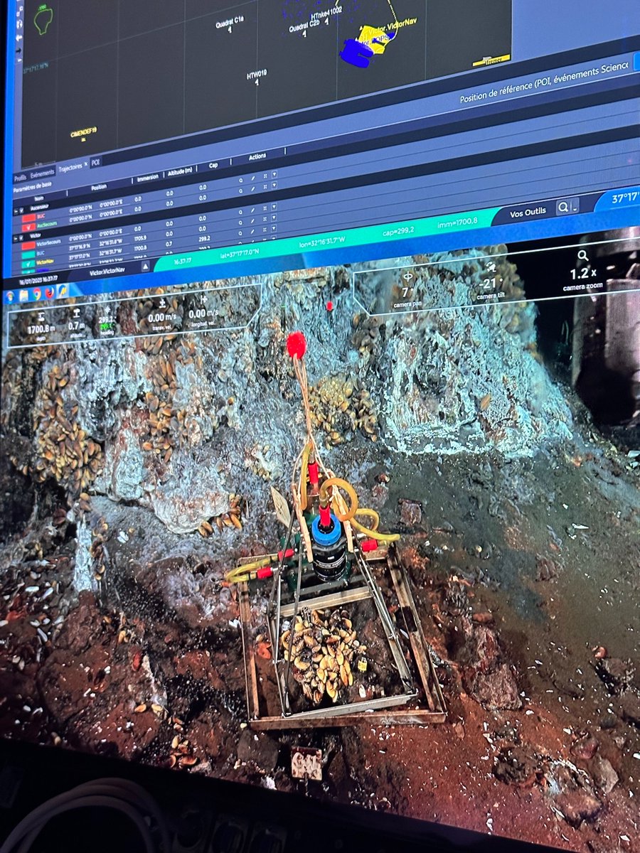 _johnsoneu_'s tweet photo. #MOMARSAT 2023 campaign continues. Once again the Victor 600 helps us in the MERCES experiments, to understand the impacts of disturbances in vent communities. This experiment is part of my doctoral thesis and has been in progress since 2017. https://t.co/aR6QBVk1jQ