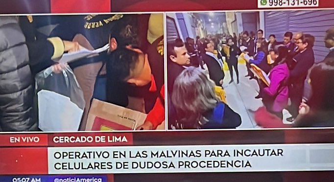 VeroLinaresC's tweet image. 1200 policías y 14 fiscales intervienen Las Malvinas. Han sido incautados celulares de 80 puestos. @PoliciaPeru @FiscaliaPeru