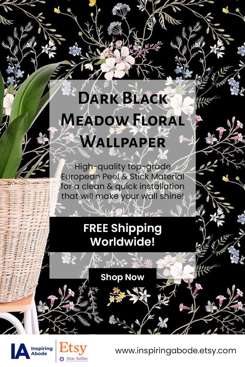 InspiringAbode's tweet photo. Transform your living space with easy-to-use wallpaper. The black background beautifully contrasts with delicate small flowers, creating a timeless and sophisticated atmosphere.📷
Order now: https://t.co/tKjaqSUXd7

#SmallFlowerWallpaper #homesweethome #wallpapermagic #homedecor https://t.co/DeeyhKNX4v