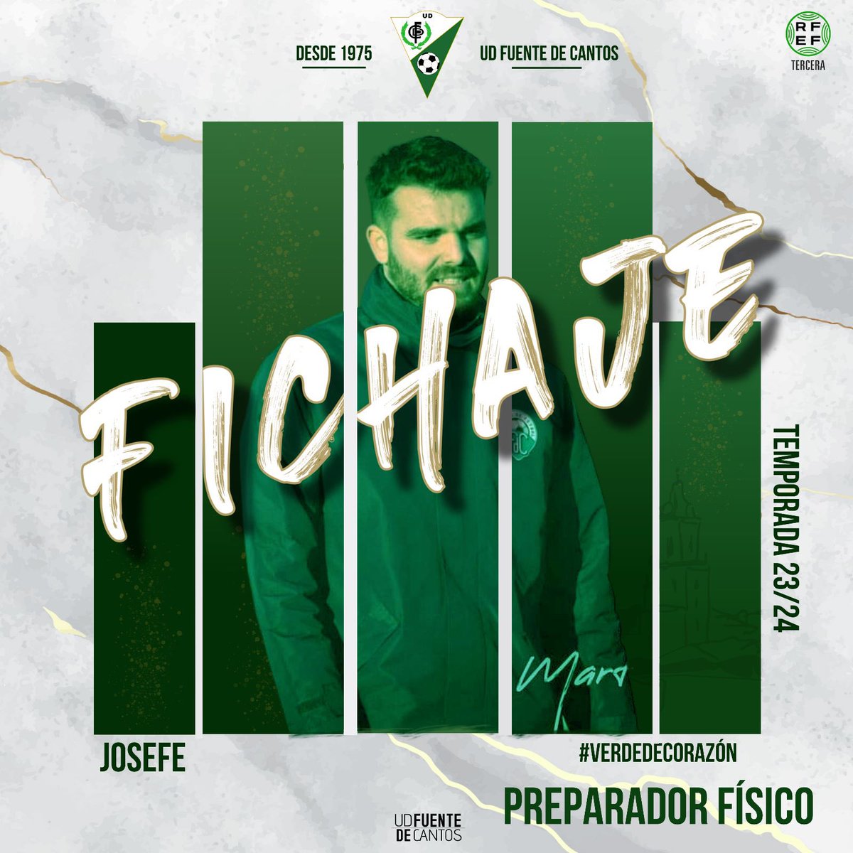 UDFDC's tweet photo. 🔈FICHAJE💚
Josefe: ‼️FICHADO‼️
Nuestro nuevo preparador físico completa el cuadro técnico. 
¡Vamos a disfrutar, Josefe!
#vededecorazon💚 https://t.co/AlOvzgcgZ5