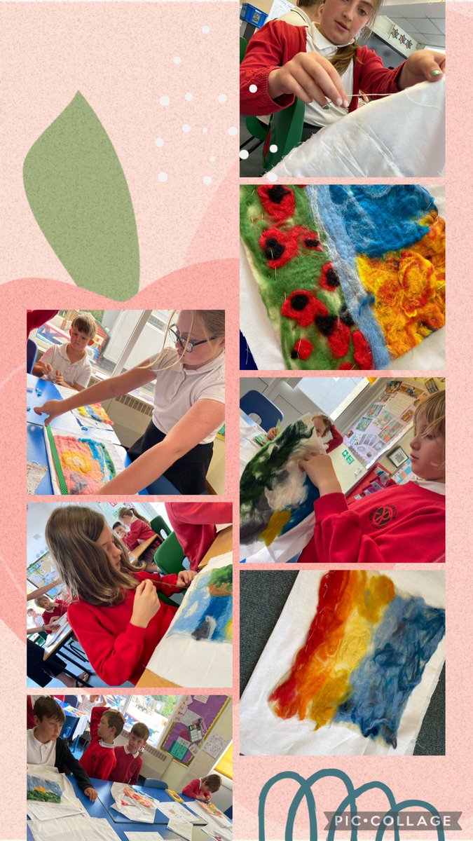 Fabulous skills for life being learnt today:sewing. KS2 have planned their cushions, making use of their wet felting design from their Art work. Such concentration on their faces - you can literally hear a pin drop! #resilience #lifeskills #makingmemories #inspiringambition