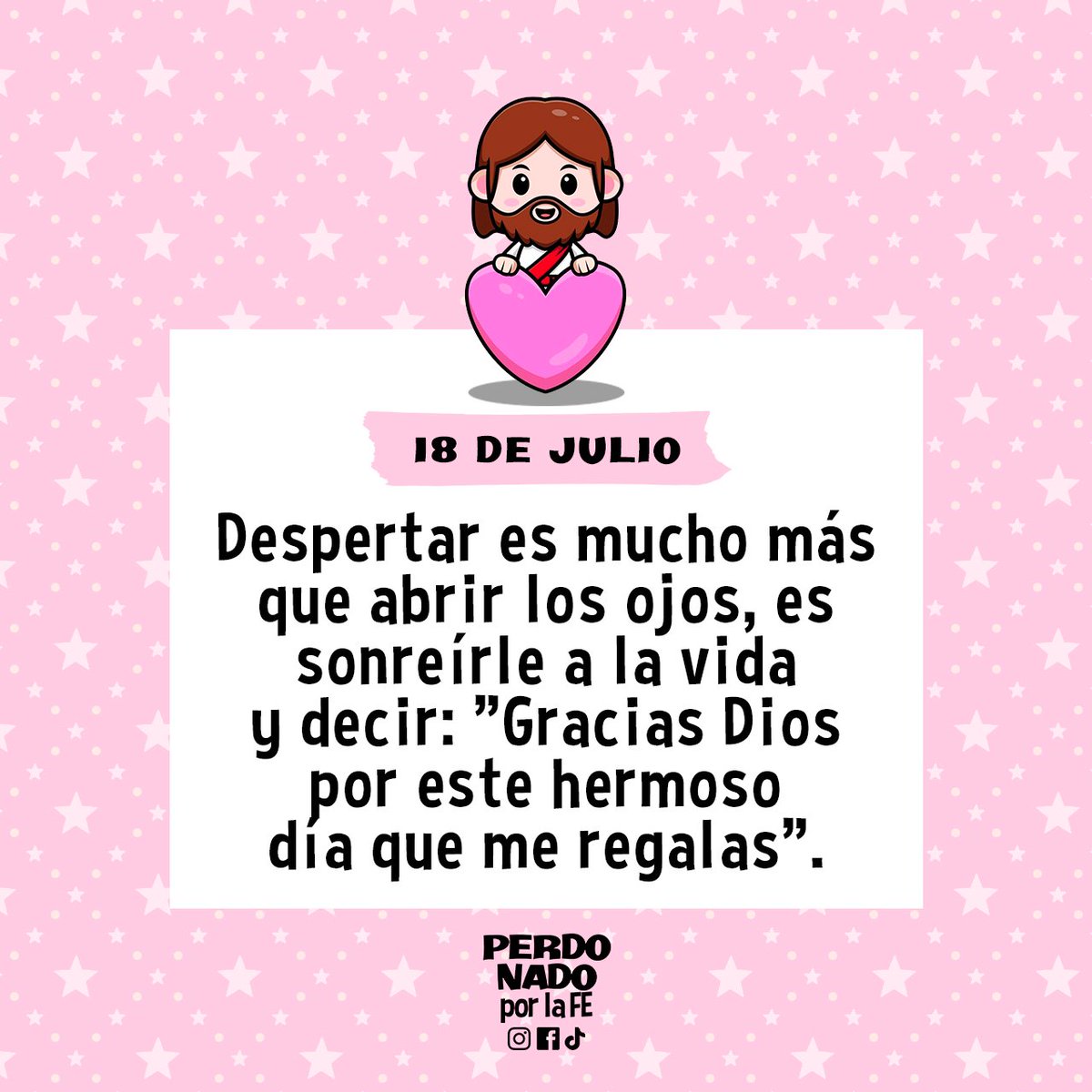 🙌 Agradecer a Dios cada mañana.
#perdonadoporlafe #diosesfiel #diosesbueno #diosesamor