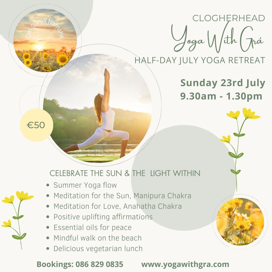 Half Day Yoga retreat with Grá, Clogherhead, Co, Louth. the perfect treat in these rainy times. #louthchat  Book here:  yogawithgra.com/event-details/…