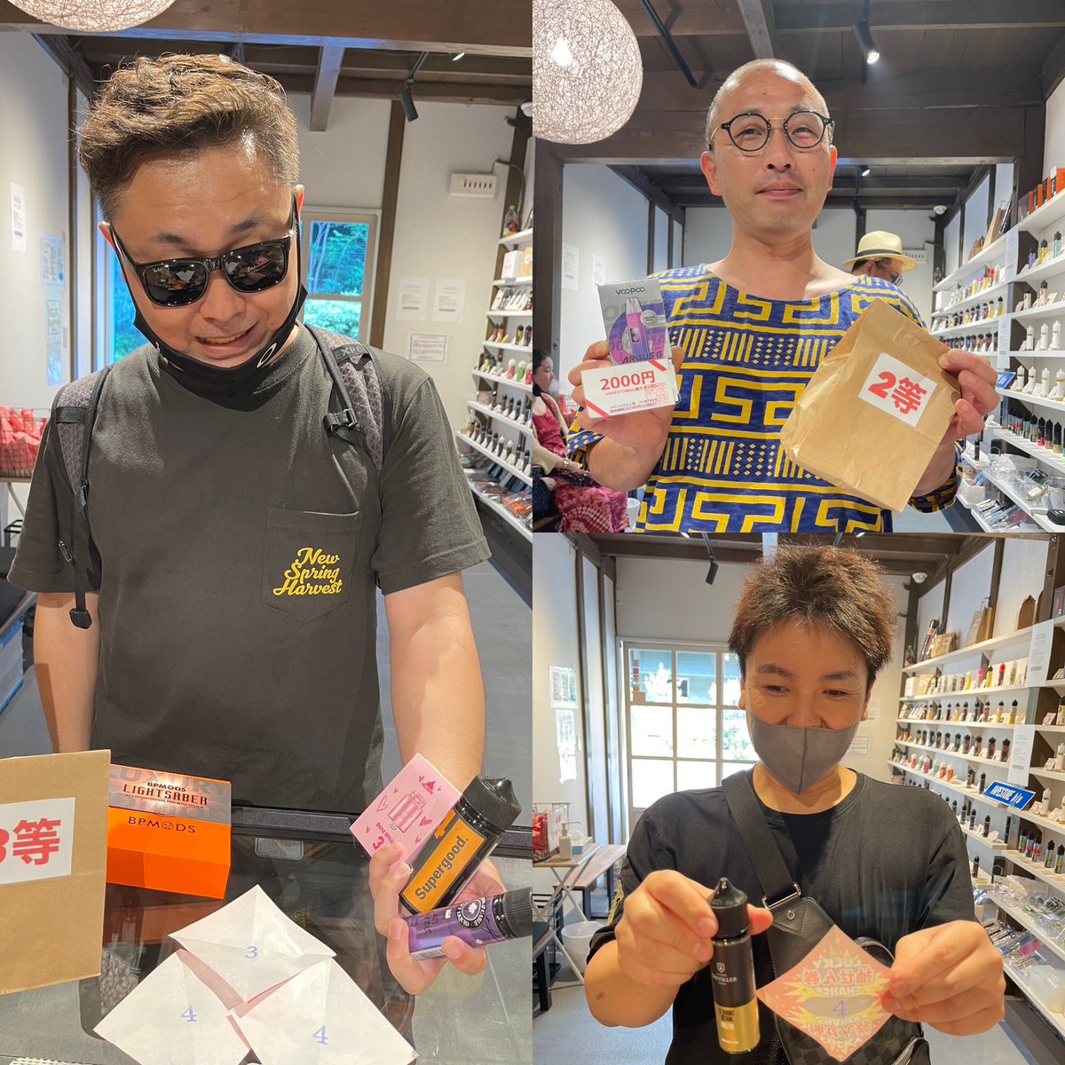 vapestore_blu's tweet photo. 本日もご来店ありがとうございました❣️
VAPESTORE blu☆9周年感謝祭は、おかげさまで大盛況🥹皆様ご参加くださいまして誠にありがとうございます😭
7/19・20は定休日となります🙇♀️定休日明けも感謝祭は続きますので、皆さまのご来店お待ち致しております😃
#vapestoreblu #vape https://t.co/QPDRVw3pFP